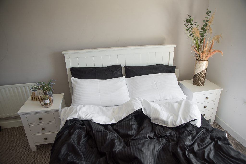 Bedding Stripe Satin Solid